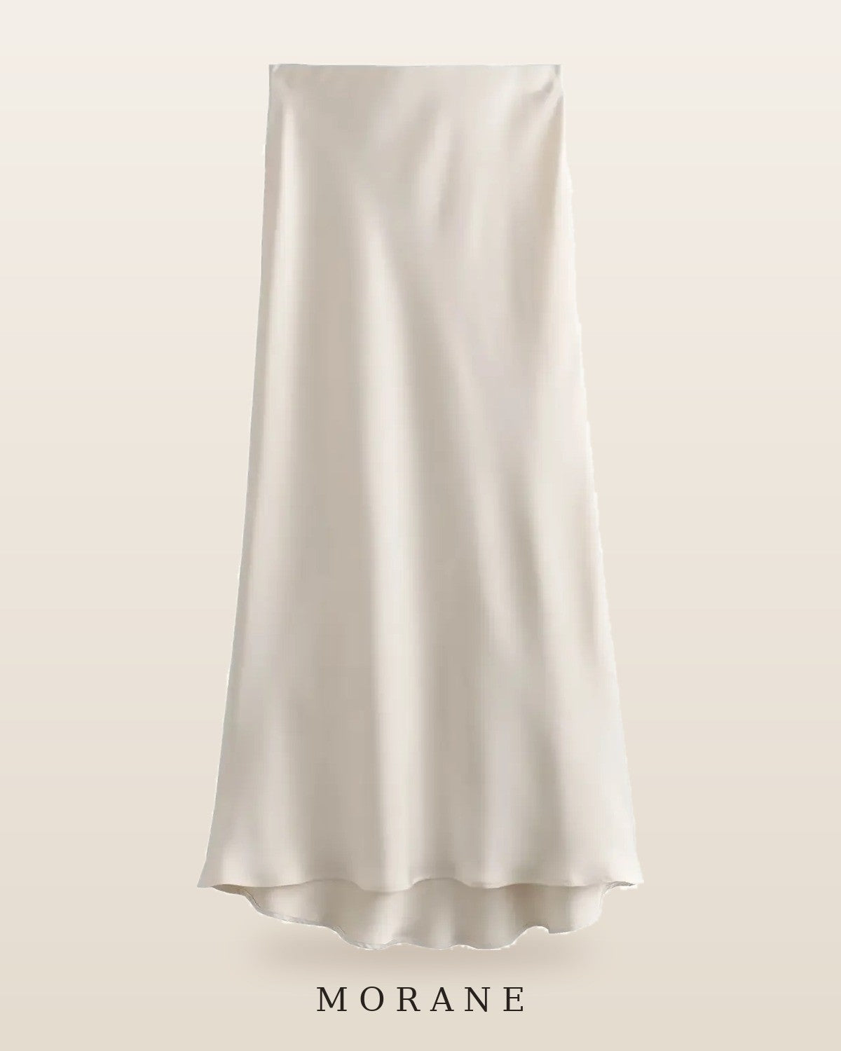MORANE Satin Bias Midi Skirt