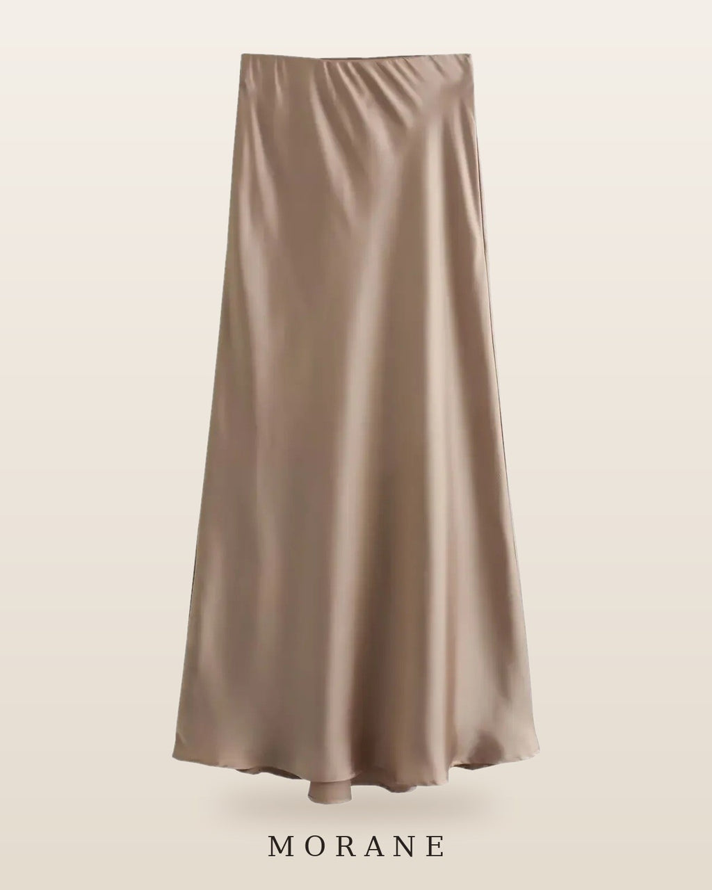 MORANE Satin Bias Midi Skirt