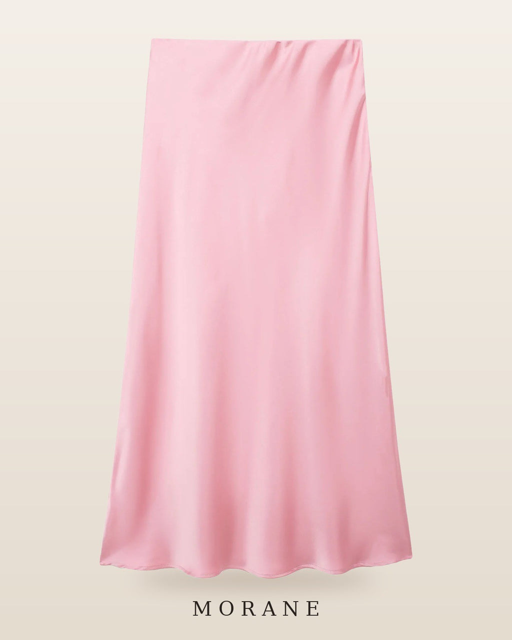 MORANE Satin Bias Midi Skirt