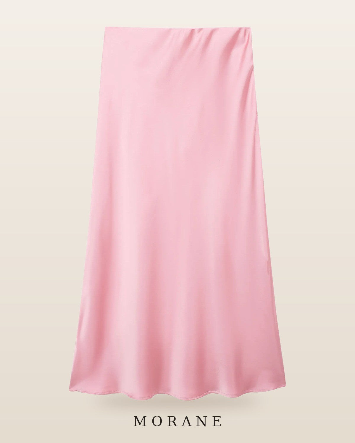 MORANE Satin Bias Midi Skirt