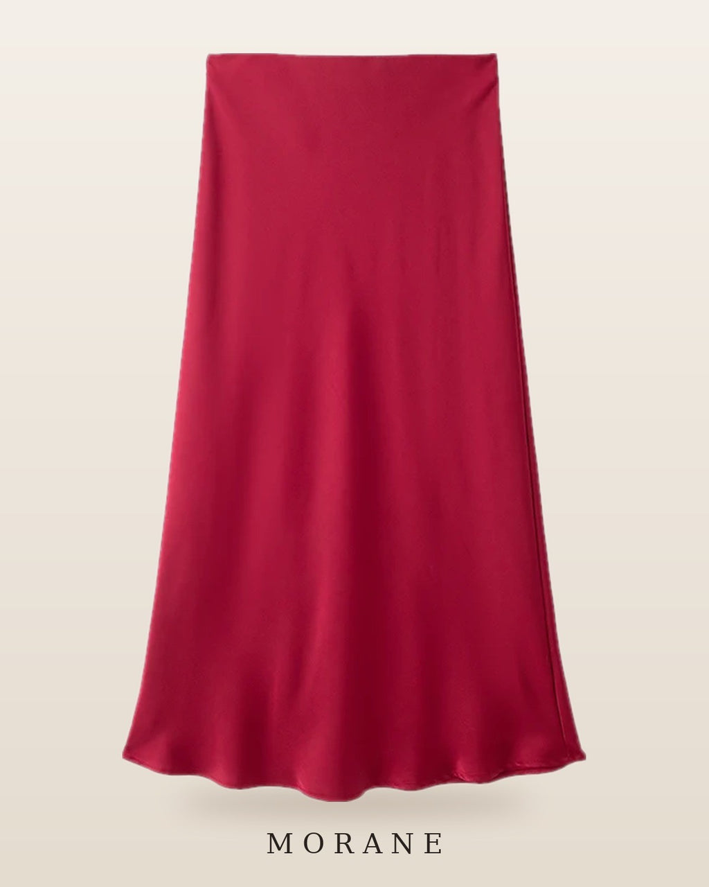 MORANE Satin Bias Midi Skirt