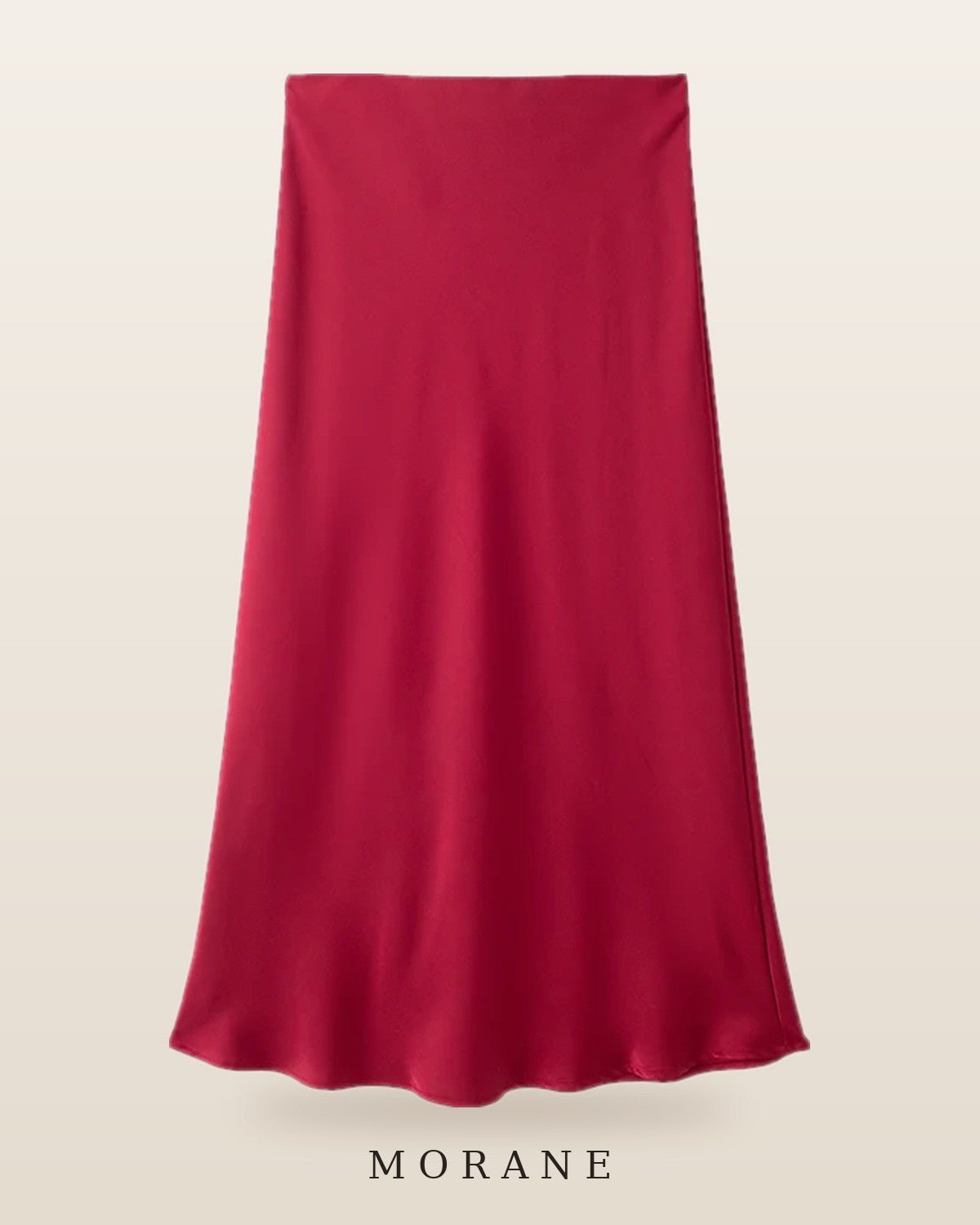 MORANE Satin Bias Midi Skirt