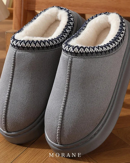 MORANE Cozy Platform Suede Slippers
