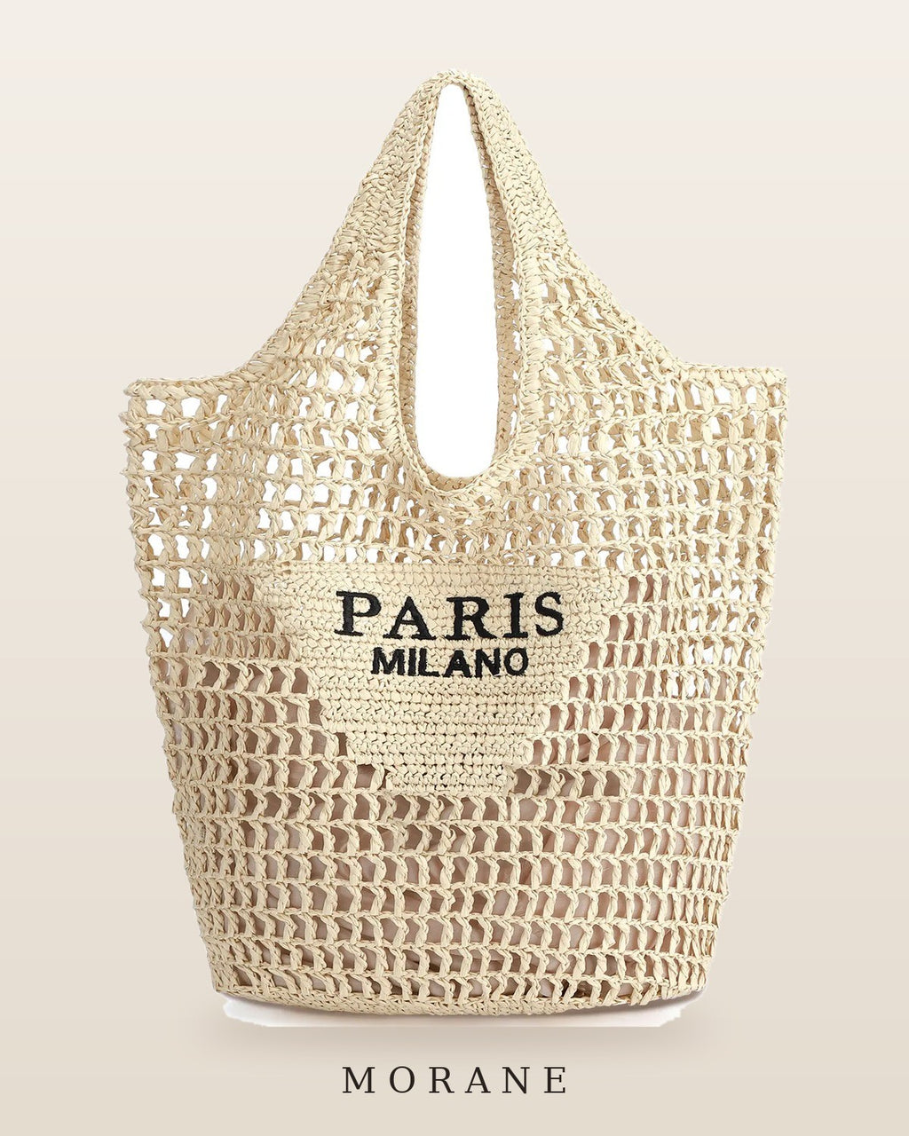 MORANE Crochet Straw Beach Tote