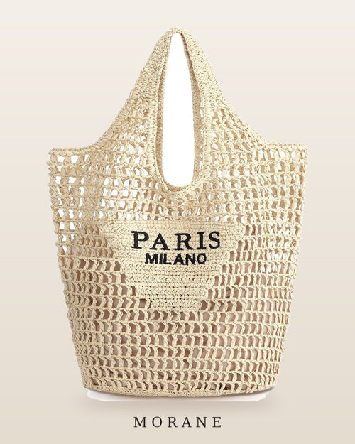 MORANE Crochet Straw Beach Tote