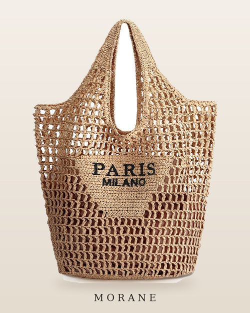 MORANE Crochet Straw Beach Tote