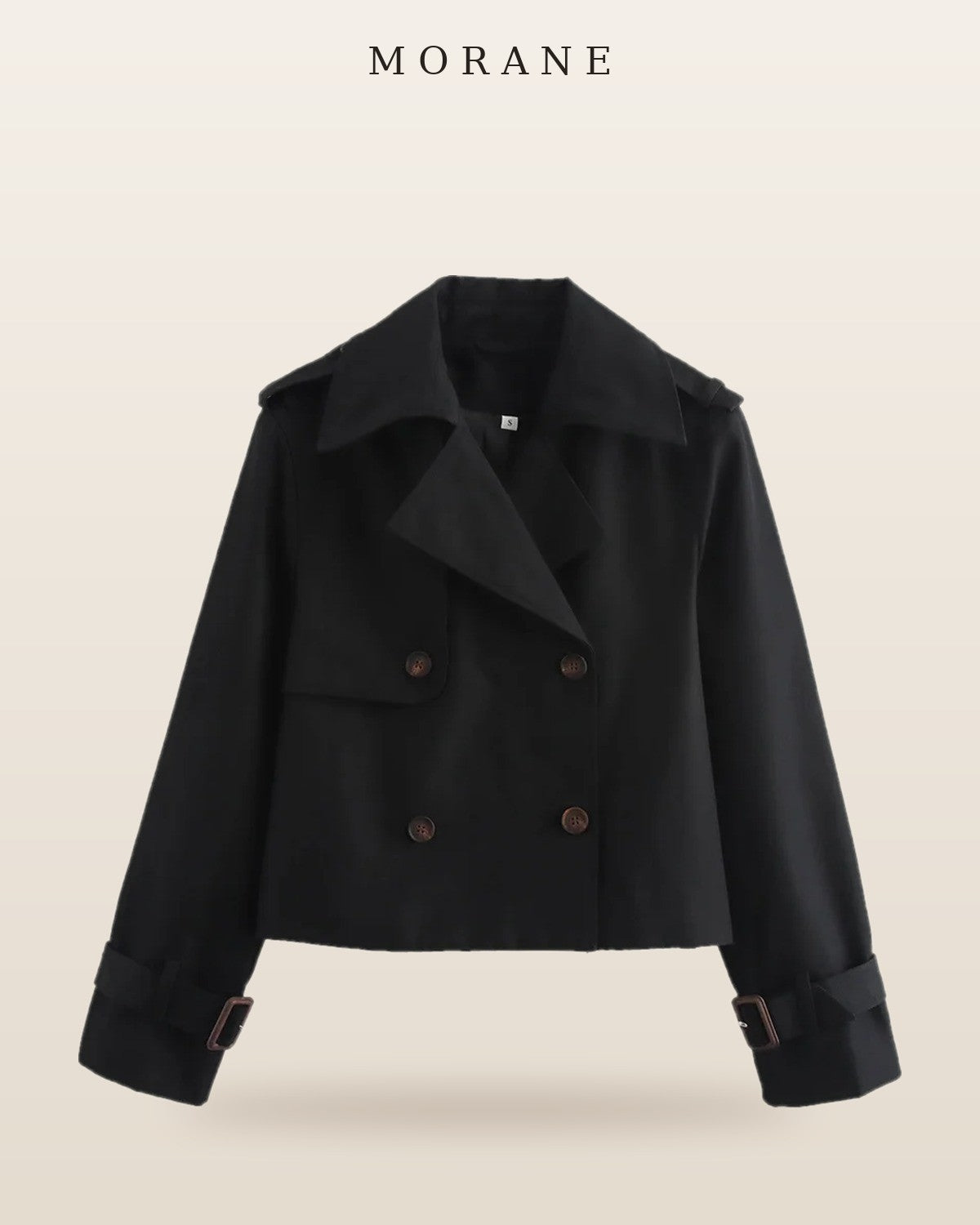 MORANE Cropped Double-Breasted Trench Jacket