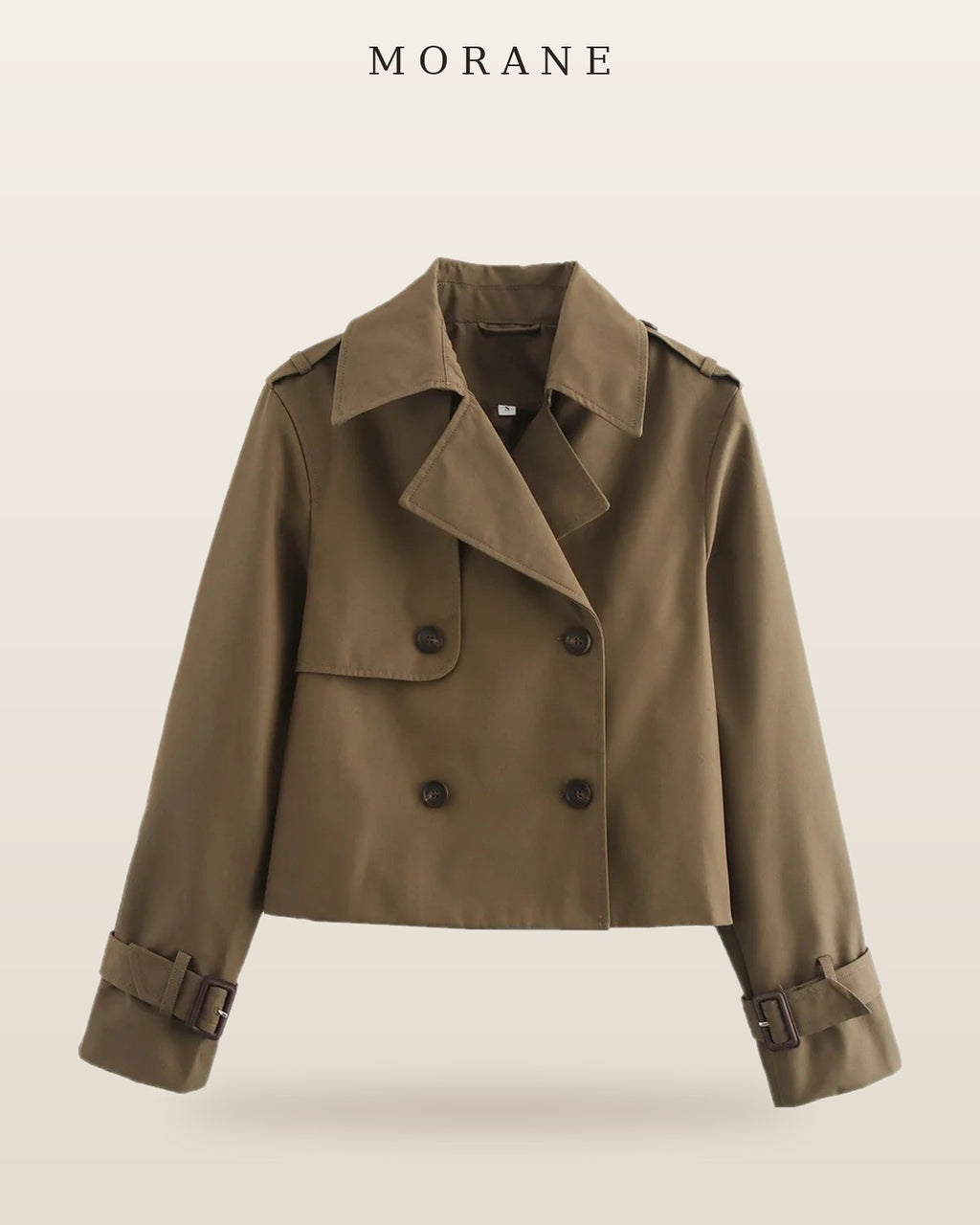 MORANE Cropped Double-Breasted Trench Jacket