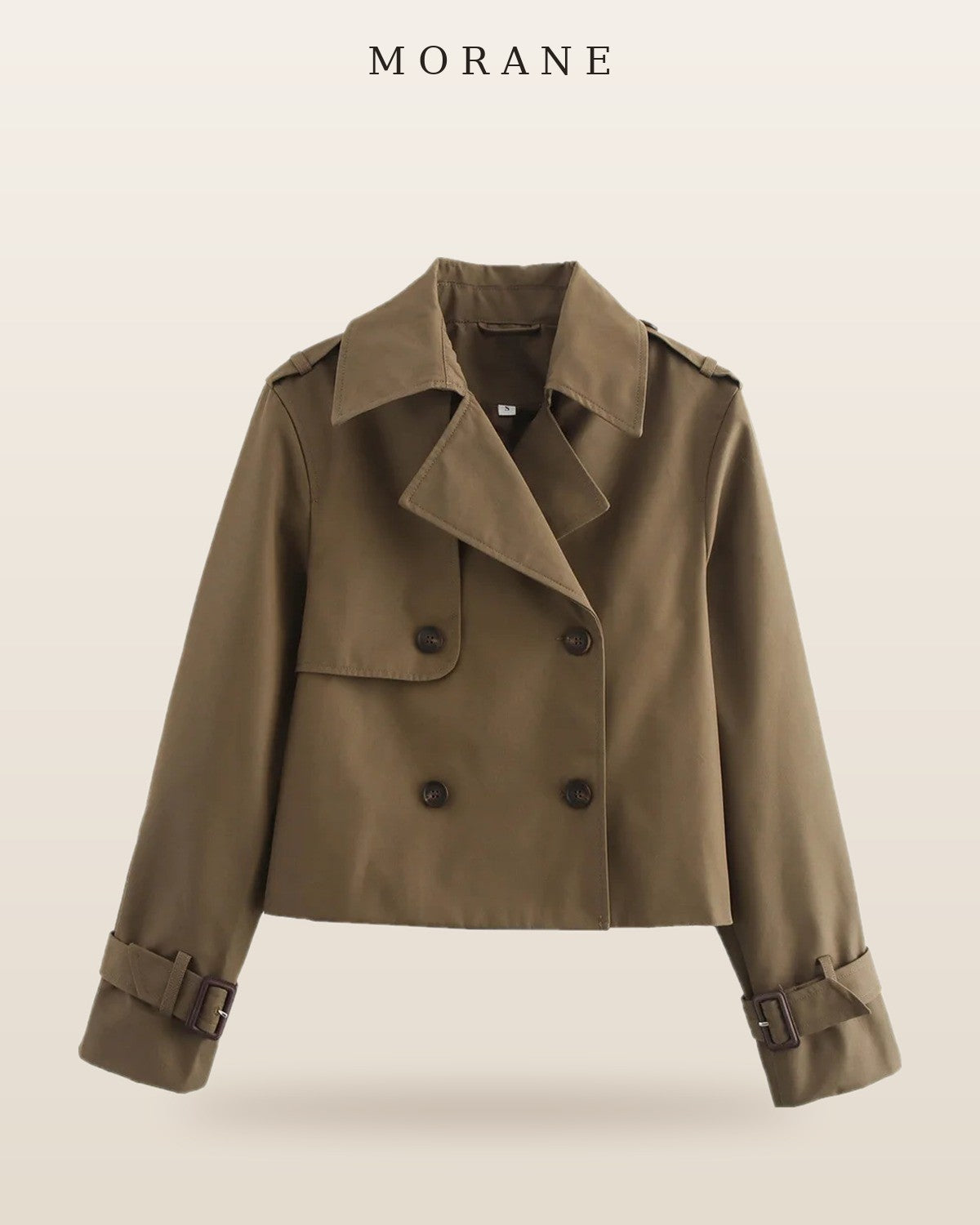 MORANE Cropped Double-Breasted Trench Jacket