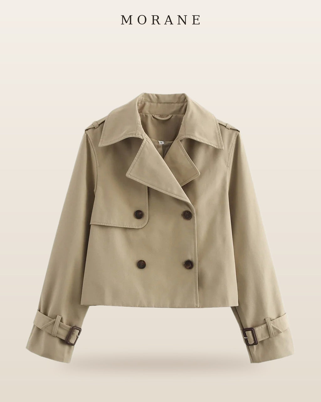 MORANE Cropped Double-Breasted Trench Jacket