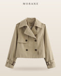 MORANE Cropped Double-Breasted Trench Jacket