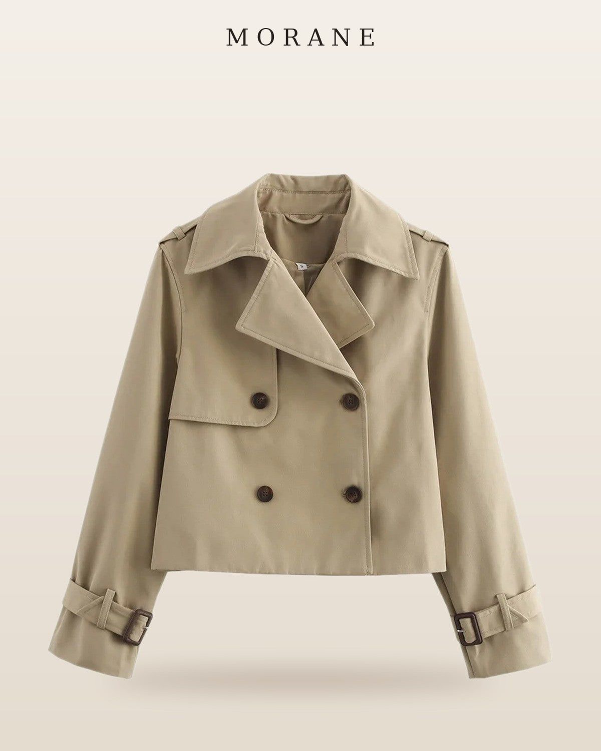 MORANE Cropped Double-Breasted Trench Jacket