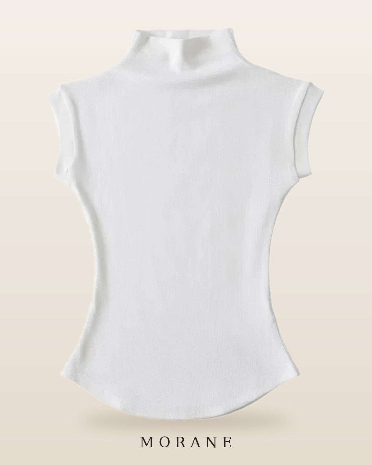 MORANE Ribbed Mock Neck Sleeveless Top