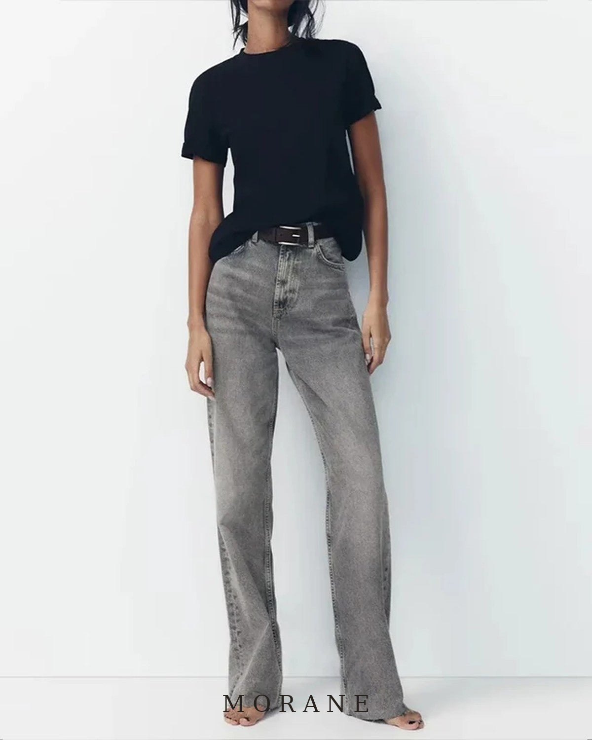 MORANE High Rise Wide Leg Jeans